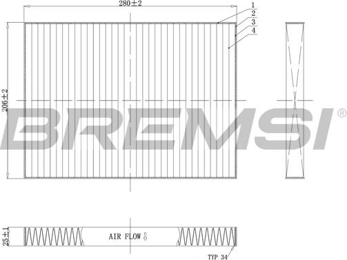 Bremsi FC0084C - Filtr, daxili hava furqanavto.az