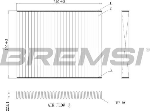 Bremsi FC0081C - Filtr, daxili hava furqanavto.az