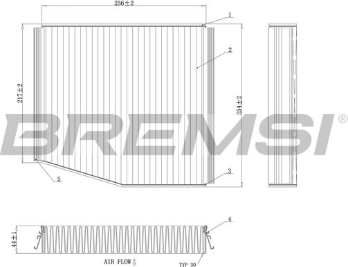 Bremsi FC0087C - Filtr, daxili hava furqanavto.az