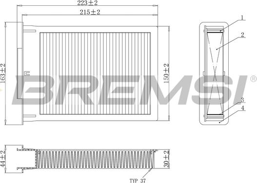 Bremsi FC0077 - Filtr, daxili hava furqanavto.az