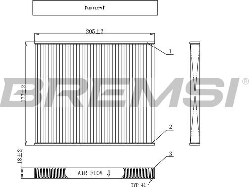 Bremsi FC0162 - Filtr, daxili hava furqanavto.az