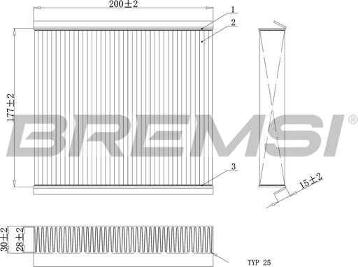 Bremsi FC0167C - Filtr, daxili hava furqanavto.az