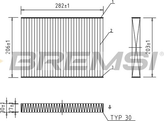 Bremsi FC0181A - Filtr, daxili hava furqanavto.az