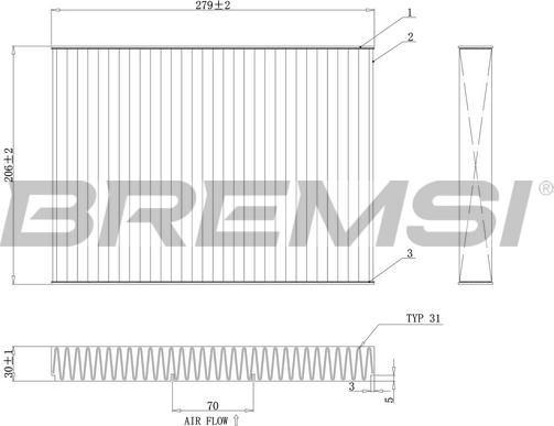 Bremsi FC0181C - Filtr, daxili hava furqanavto.az