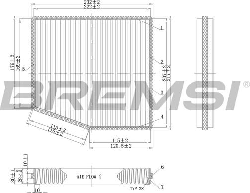 Bremsi FC0187C - Filtr, daxili hava furqanavto.az