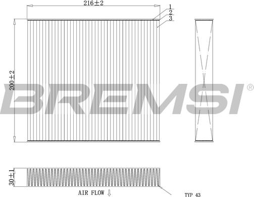 Bremsi FC0855 - Filtr, daxili hava furqanavto.az