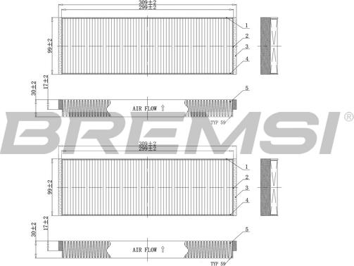 Bremsi FC0851 - Filtr, daxili hava furqanavto.az