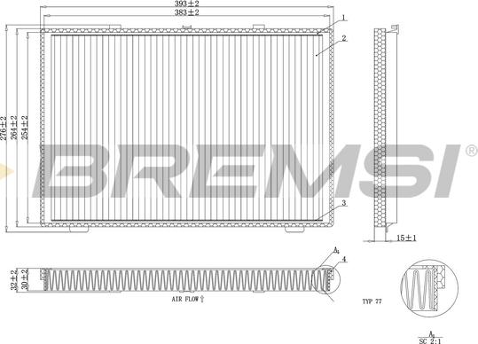 Bremsi FC1946 - Filtr, daxili hava furqanavto.az