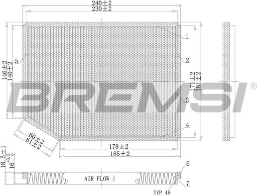 Bremsi FC1542 - Filtr, daxili hava furqanavto.az