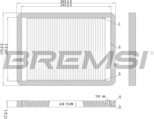Bremsi FC1547 - Filtr, daxili hava furqanavto.az