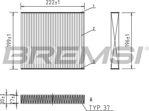 Bremsi FC1563 - Filtr, daxili hava furqanavto.az