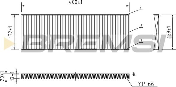 Bremsi FC1525 - Filtr, daxili hava furqanavto.az