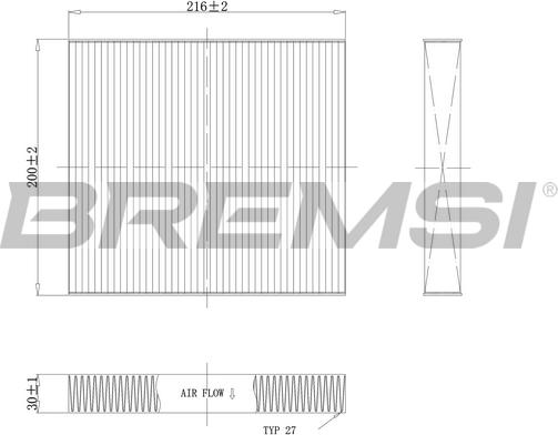 Bremsi FC1341C - Filtr, daxili hava furqanavto.az