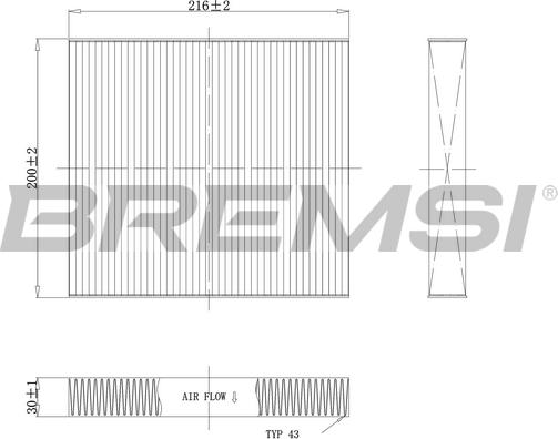 Bremsi FC1341 - Filtr, daxili hava furqanavto.az