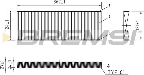 Bremsi FC1339 - Filtr, daxili hava furqanavto.az