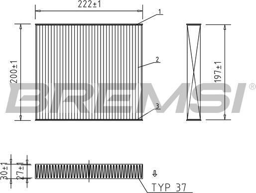 Bremsi FC1336 - Filtr, daxili hava furqanavto.az