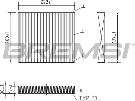 Bremsi FC1337 - Filtr, daxili hava furqanavto.az