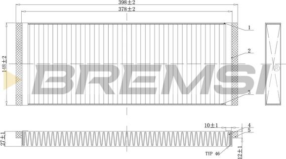 Bremsi FC1329C - Filtr, daxili hava furqanavto.az
