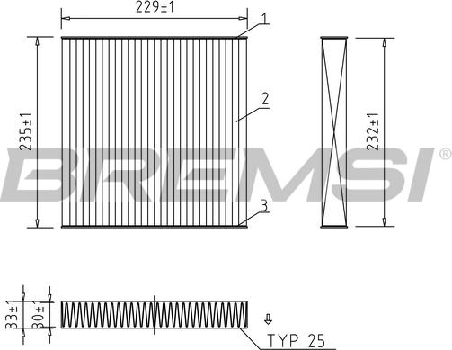 Bremsi FC1325C - Filtr, daxili hava furqanavto.az