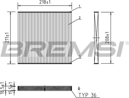 Bremsi FC1328 - Filtr, daxili hava furqanavto.az