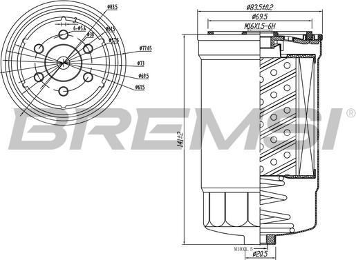 Bremsi FE0827 - Yanacaq filtri furqanavto.az