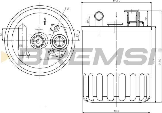 Bremsi FE0368 - Yanacaq filtri furqanavto.az