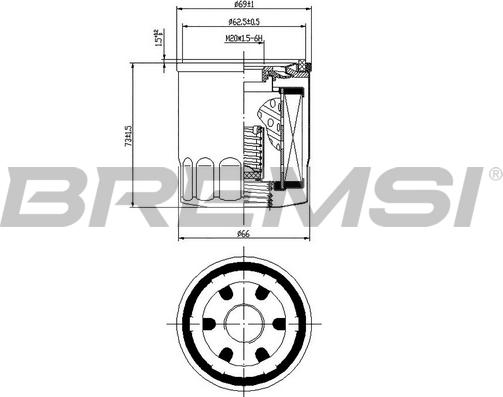 Bremsi FL0024 - Yağ filtri furqanavto.az