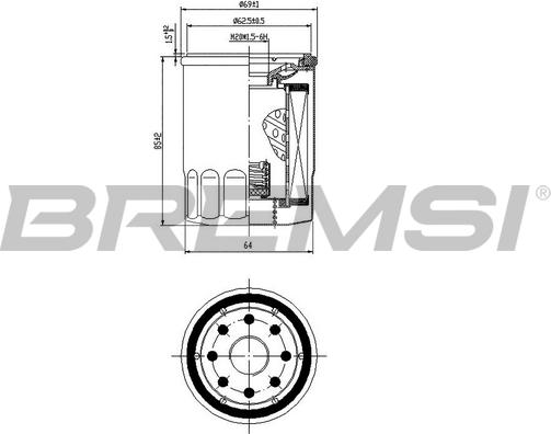Bremsi FL0025 - Yağ filtri furqanavto.az