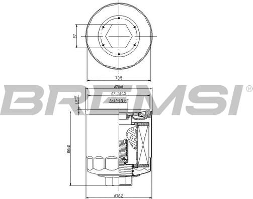 Bremsi FL0023 - Yağ filtri furqanavto.az