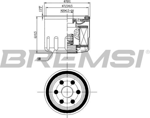 Bremsi FL0141 - Yağ filtri furqanavto.az