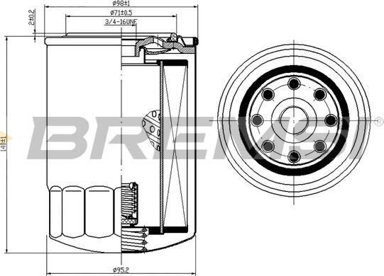 Bremsi FL0301 - Yağ filtri furqanavto.az
