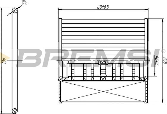 Bremsi FL0250 - Yağ filtri furqanavto.az