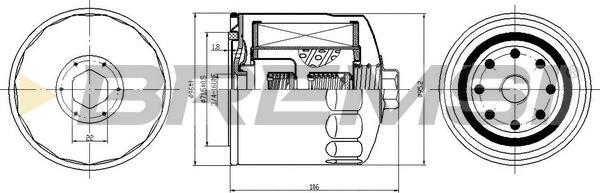 Bremsi FL0709 - Yağ filtri furqanavto.az