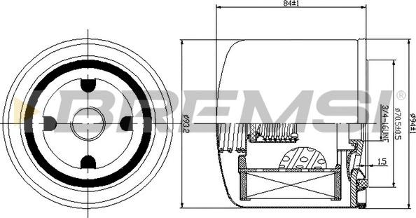 Bremsi FL1299 - Yağ filtri furqanavto.az