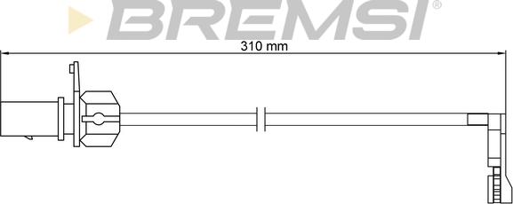 Bremsi WI0954 - Xəbərdarlıq Kontakt, əyləc padinin aşınması furqanavto.az