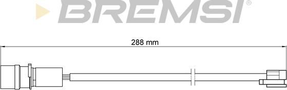 Bremsi WI0969 - Xəbərdarlıq Kontakt, əyləc padinin aşınması furqanavto.az