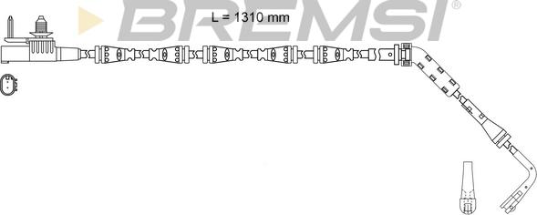 Bremsi WI0984 - Xəbərdarlıq Kontakt, əyləc padinin aşınması furqanavto.az