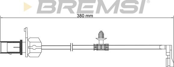 Bremsi WI0973 - Xəbərdarlıq Kontakt, əyləc padinin aşınması furqanavto.az