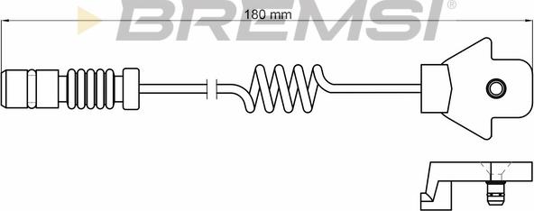 Bremsi WI0507 - Xəbərdarlıq Kontakt, əyləc padinin aşınması furqanavto.az