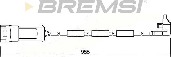 Bremsi WI0510 - Xəbərdarlıq Kontakt, əyləc padinin aşınması furqanavto.az