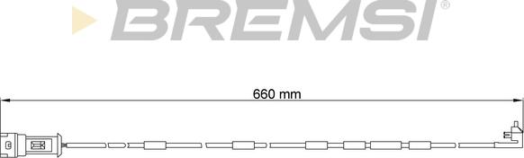 Bremsi WI0518 - Xəbərdarlıq Kontakt, əyləc padinin aşınması furqanavto.az