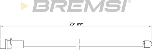 Bremsi WI0539 - Xəbərdarlıq Kontakt, əyləc padinin aşınması furqanavto.az