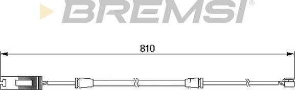 Bremsi WI0529 - Xəbərdarlıq Kontakt, əyləc padinin aşınması furqanavto.az