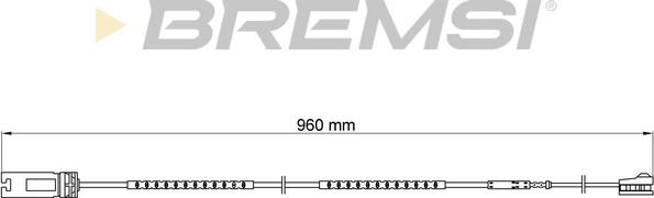 Bremsi WI0699 - Xəbərdarlıq Kontakt, əyləc padinin aşınması furqanavto.az