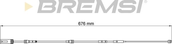 Bremsi WI0692 - Xəbərdarlıq Kontakt, əyləc padinin aşınması furqanavto.az