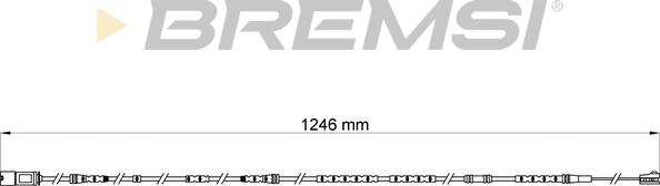 Bremsi WI0697 - Xəbərdarlıq Kontakt, əyləc padinin aşınması furqanavto.az