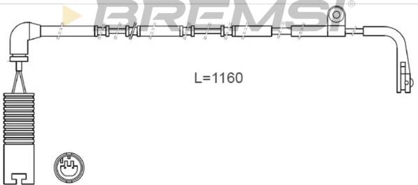 Bremsi WI0644 - Xəbərdarlıq Kontakt, əyləc padinin aşınması furqanavto.az