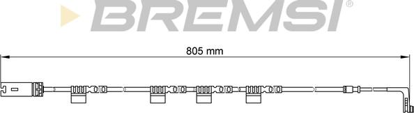 Bremsi WI0645 - Xəbərdarlıq Kontakt, əyləc padinin aşınması furqanavto.az