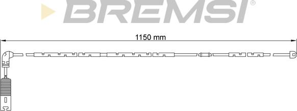 Bremsi WI0651 - Xəbərdarlıq Kontakt, əyləc padinin aşınması furqanavto.az