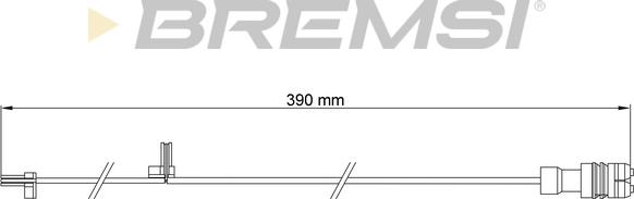 Bremsi WI0664 - Xəbərdarlıq Kontakt, əyləc padinin aşınması furqanavto.az